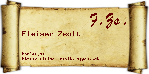 Fleiser Zsolt névjegykártya